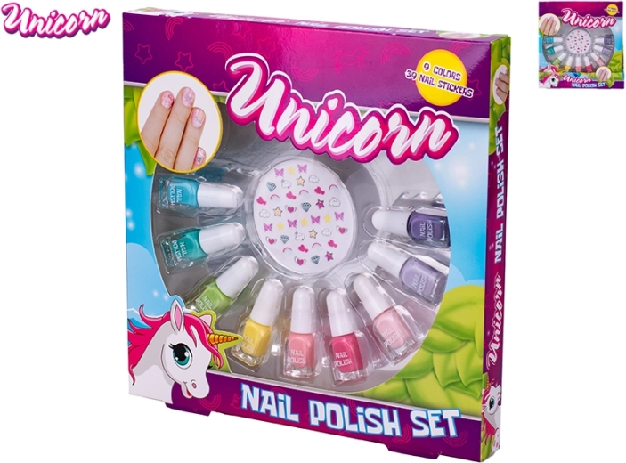 Unicorn Kinder-Nagellack-Set mit Aufklebern