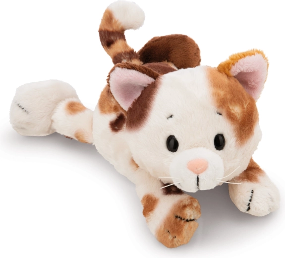 Nici Plüschkatze dreifarbig liegend 20 cm Green
