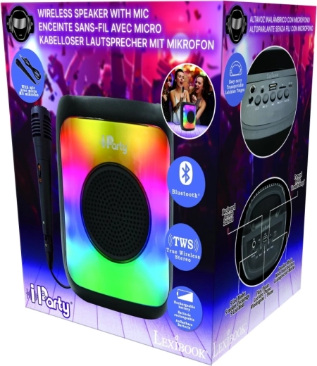 Lexibook iParty Bluetooth-Karaoke-Lautsprecher mit Mikrofon