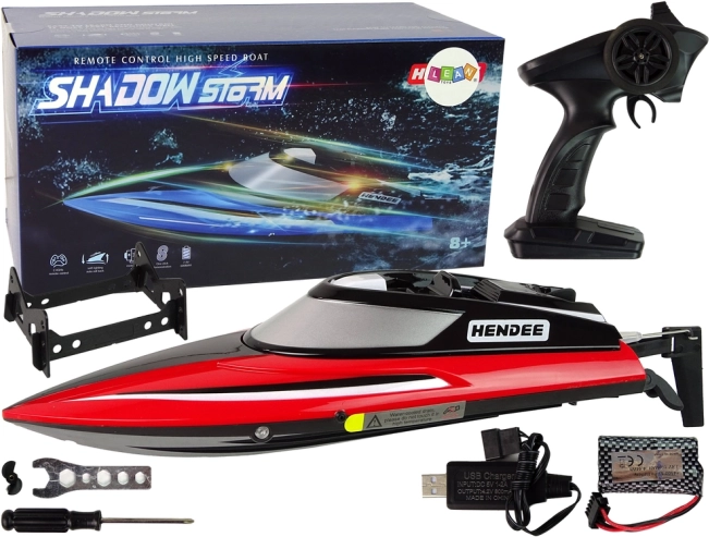 RC-Motorboot 2,4G Rot 20–25 km/h