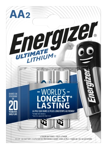 Energizer Ultimate Lithium AA-Batterien – 2 Stück