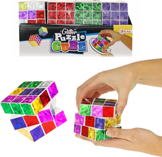 Metallisch glitzernder Zauberwürfel 3×3×3 – 1 Stück
