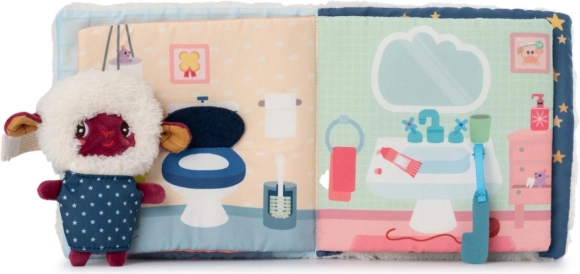 Textilbuch mit Fingerpuppe – Gute Nacht mit Schäfchen YVON von LILLIPUTIENS