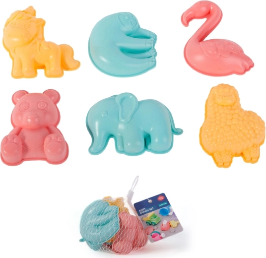 WOOPIE Pastell-Sandförmchen-Set, 6 Stück