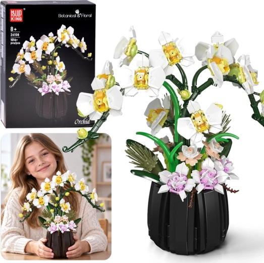 Bauset Orchidee im Blumentopf Mould King (1014+ Teile)
