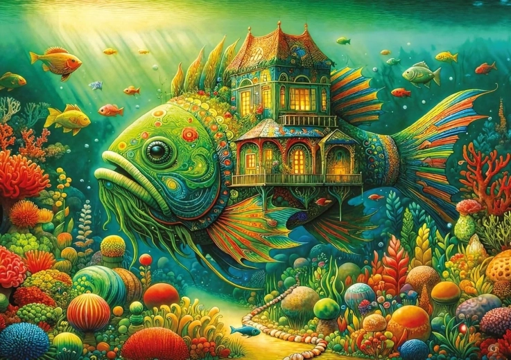 Puzzle Fischhaus 1000 Teile