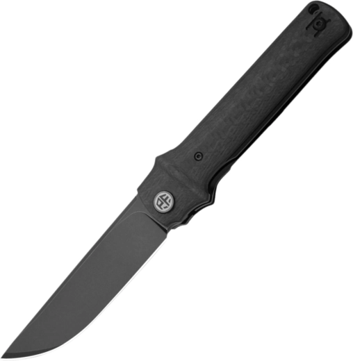 Petrified Fish Tena Taschenmesser 9,7 cm, Black Stonewash, schwarz, Carbon
