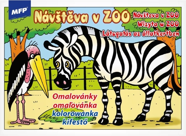 Kinder-Malbücher Besuch im Zoo