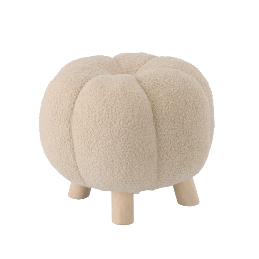 Dekorativer Pouf Beige 32 × 30 cm