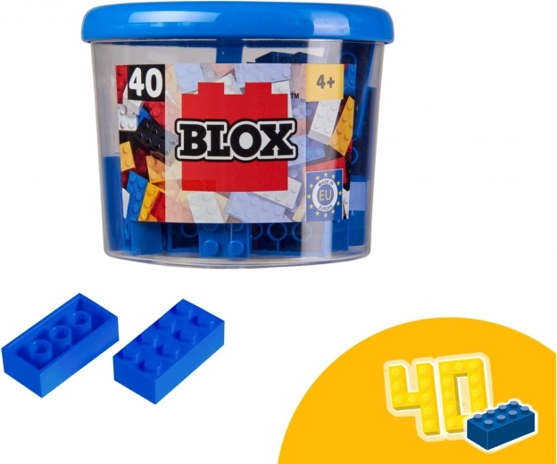 Simba Blox 40 blaue Bausteine in einer Dose (Androni) – 1 Stück