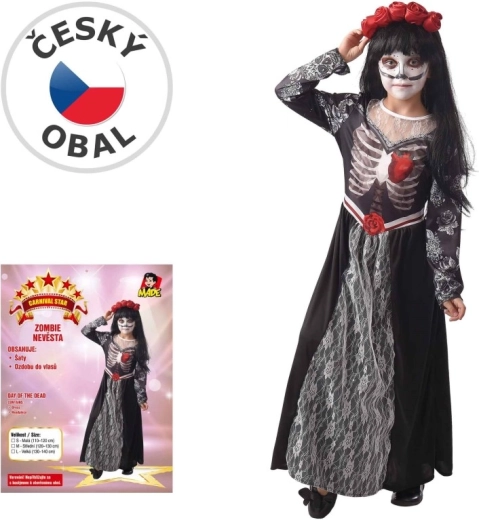 Karnevalkostüm - Zombie Braut 130-140 cm