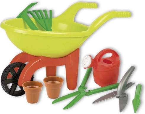 Androni Schubkarre mit Gartenzubehör