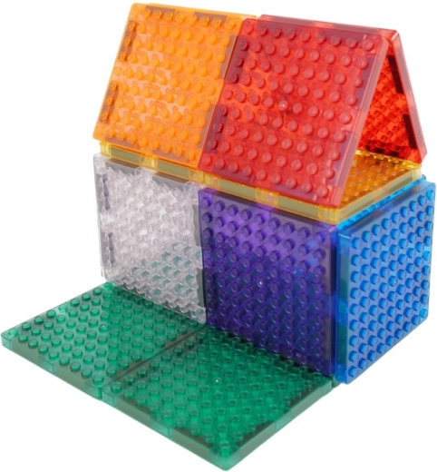 Cleverclixx magnetische Bausteine Brick Tiles Pack Intense - 16 Stück