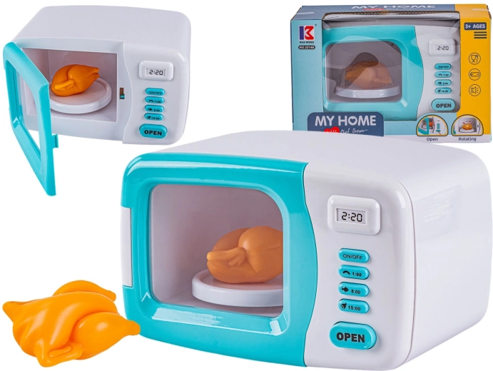 Kinder-Mikrowelle mit Drehteller, Licht und Sound – 1 Stück