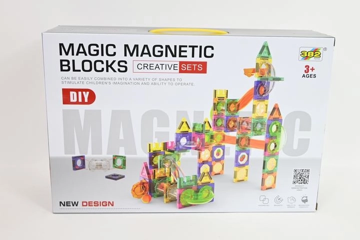 Magnetischer Baukasten – Kugelbahn 126 Teile