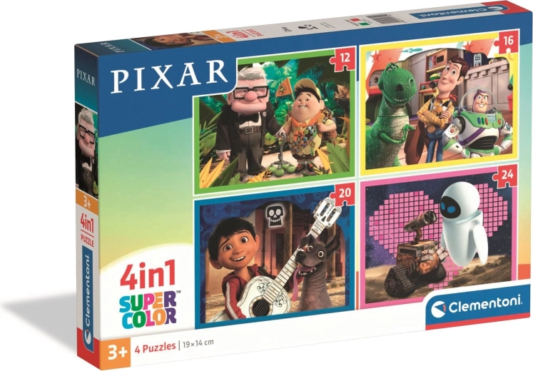 CLEMENTONI Puzzle Pixar Märchen 4-in-1 (12, 16, 20 und 24 Teile)