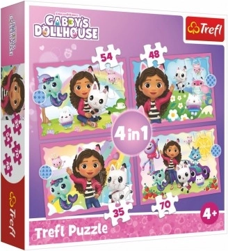 Puzzle 4-in-1 Gabys Katzenhaus 4+