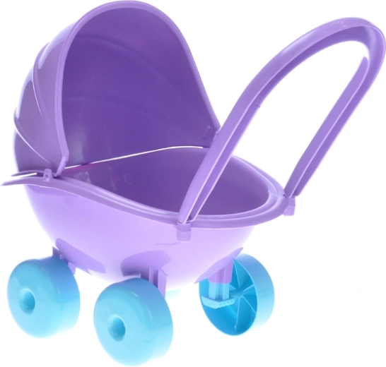 Tiefer Kunststoff-Puppenwagen – lila