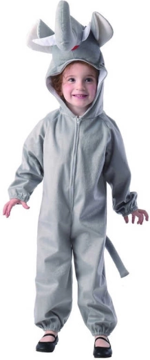 Karnevalskostüm Elefant für Kinder XS (92–104 cm)