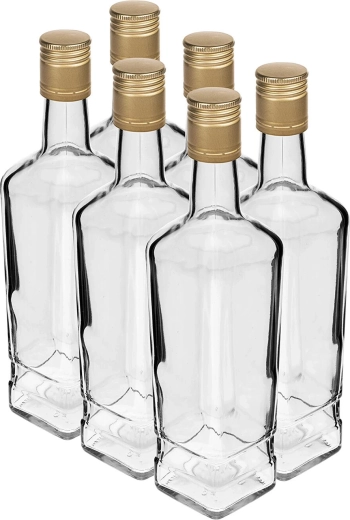 Glasflasche Principle 500 ml mit Schraubverschluss, 6 Stk.