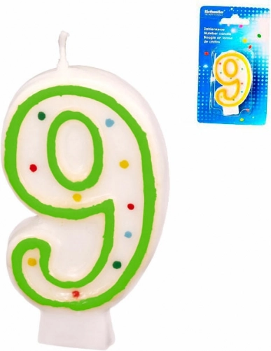 Kuchenkerze Nummer 9