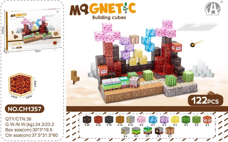 Set magnetischer 3D-Würfel – 122 Teile