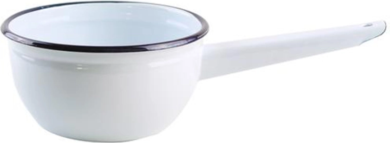 Emaille-Stielkasserolle 1,5 l weiß