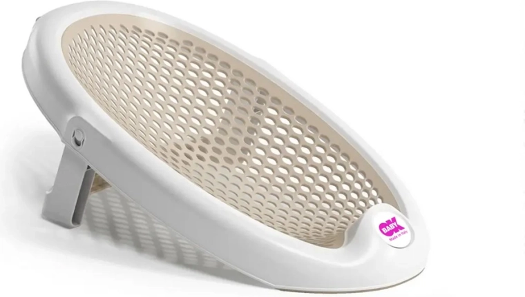 OK Baby faltbare Baby-Badehilfe für die Wanne Jelly Beige 0–8 Monate