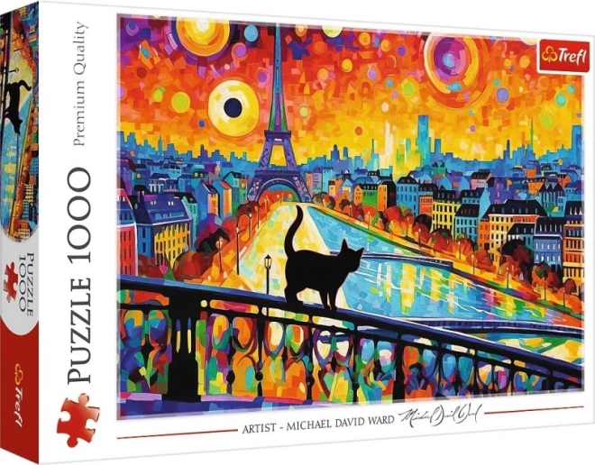 Puzzle 1000 Stk Katzen in Paris