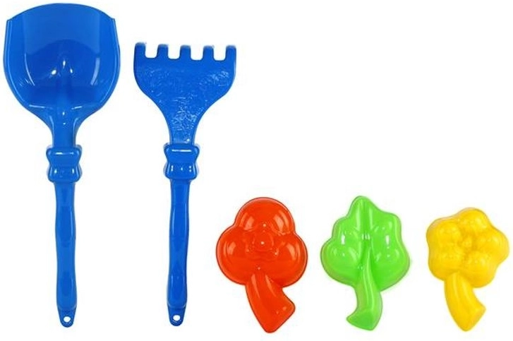 Kinder-Sandspielset – Rechen, Schaufeln und Blütenförmchen