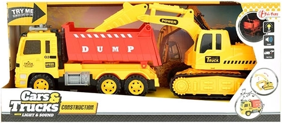 Toi Toys Cars & Trucks Kipper und Bagger mit Licht und Sound