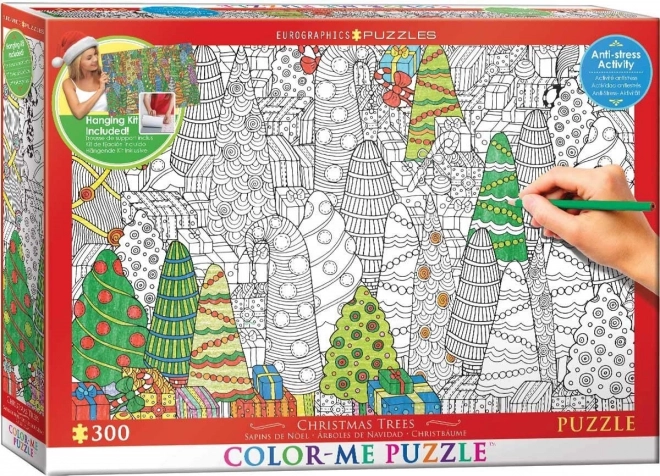 Eurographics Color Me Puzzle Weihnachtsbäumchen 300 Teile mit Aufhängeset