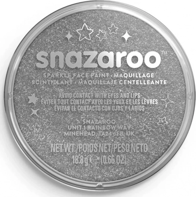 Snazaroo glitzernde Gesichtsfarbe Grau 18 ml