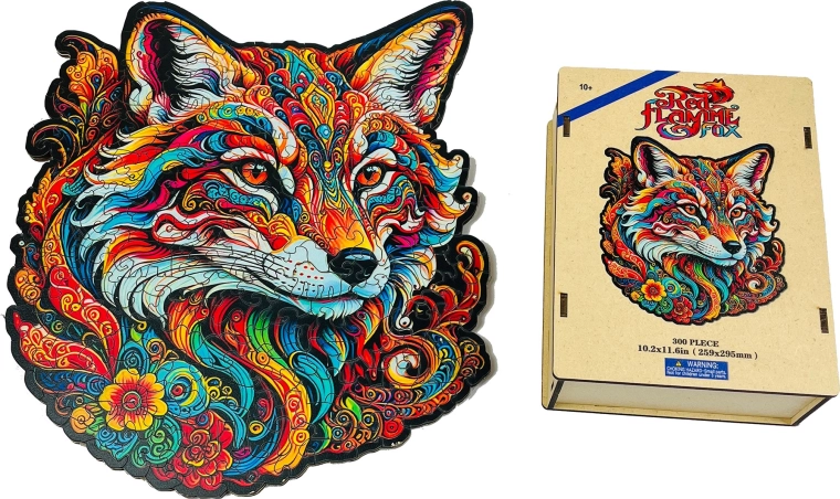 Holzpuzzle Feuerfuchs – 1 Stück