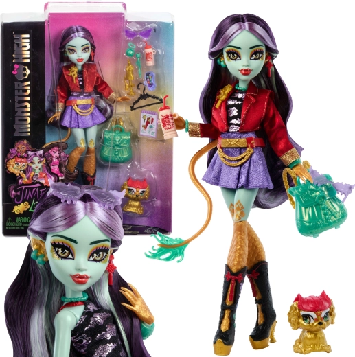Monster High Puppe Jinafire Long mit Haustier