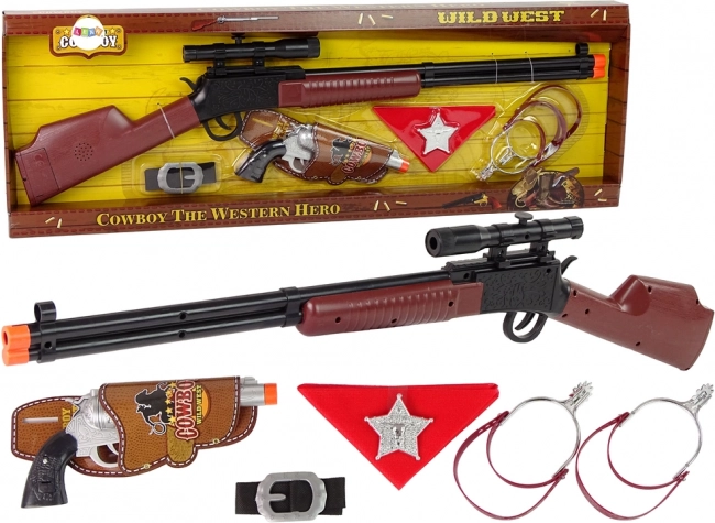 Cowboy-Set des Sheriffs – Gewehr und Revolver für Kinder
