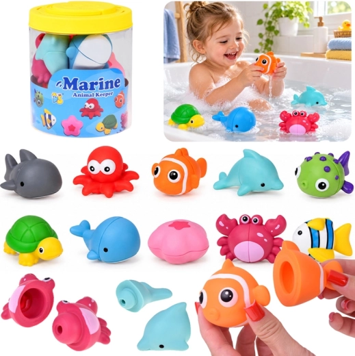 Badezimmer-Spielzeug mit zerlegbaren Meerestieren, 10er-Set