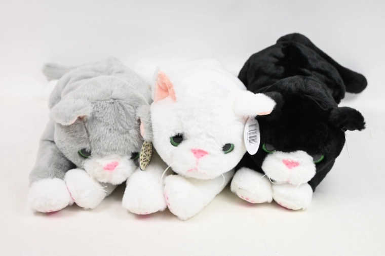 Spielzeugkatze auf drei Rädern mit Sound, 45 cm