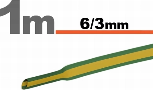 Schrumpfschlauch gelb-grün 6/3 mm