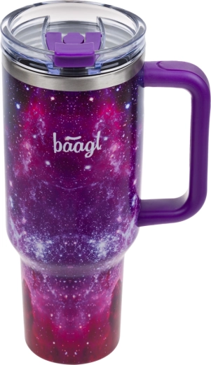 Baagl B-cup Galaxy Thermobecher mit Strohhalm 1,18 l
