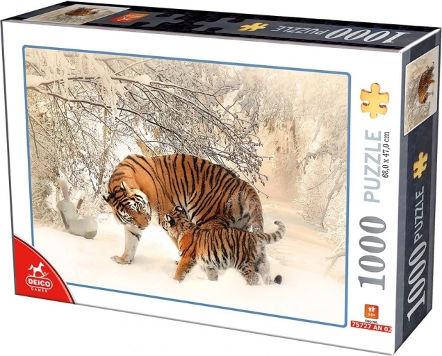 Puzzle Tiger mit Jungtier, 1000 Teile