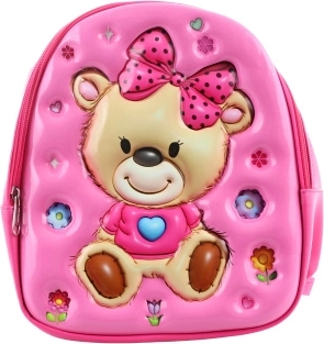 Kunstleder-Rucksack mit Teddybär