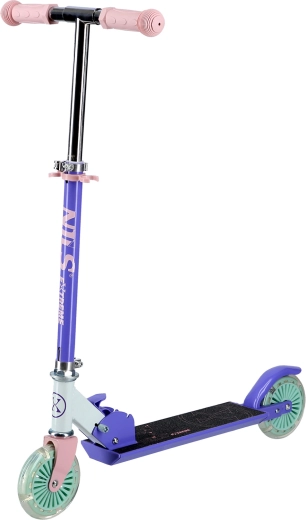 Kinder-Klapproller NILS Extreme mit LED-Rädern, violett