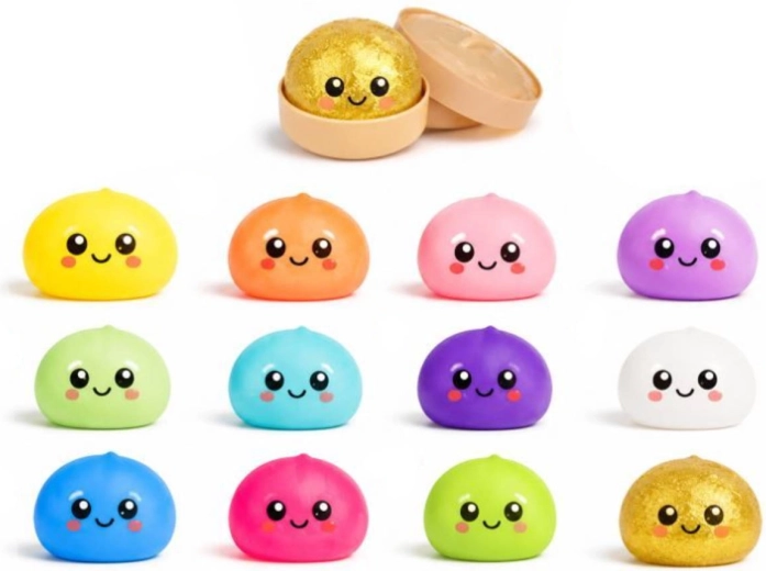 Kawaii Squishy-Knödelchen im Dampfkorb (Anti-Stress-Quetschspielzeug) – 1 Stück