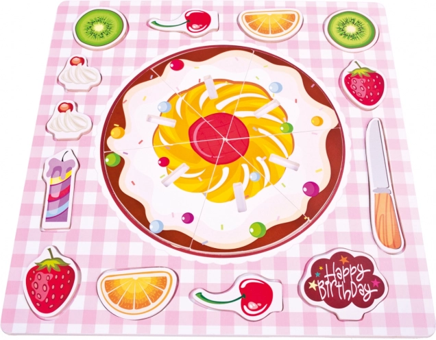 BINO Holz-Einlegepuzzle Kuchen