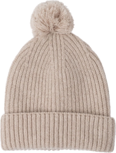 Lodger Merino-Strickmütze beige 6–12 Monate