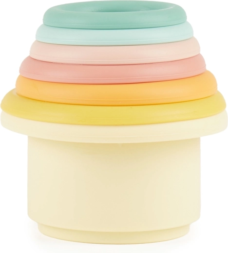Bieco Silikon-Stapelbecher Tropical Vibes – 7 Stück