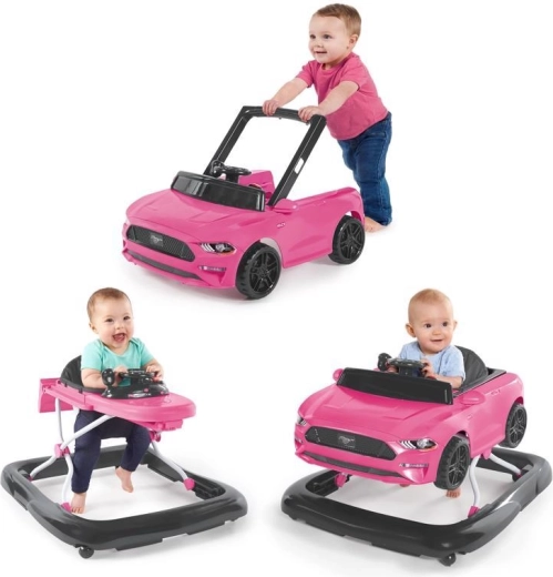 Bright Starts 3-in-1-Lauflernhilfe Ford Mustang, rosa
