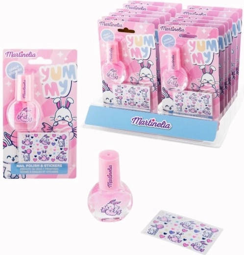 Nagellack und Aufkleber Häschen - 1 Stück