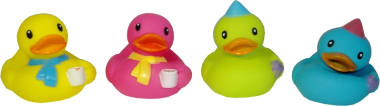 Quietschende Badeentchen für Babys
